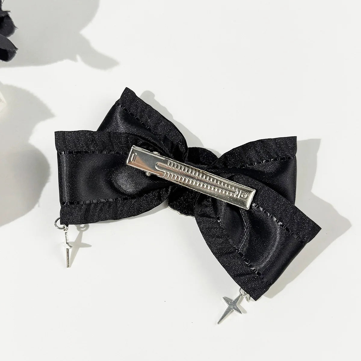 Skull Bow Hair Clip Gothic Punk Statement Alternative Fashion Accessory