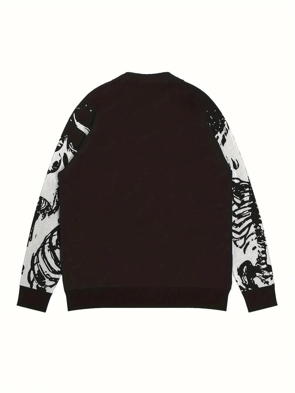 Men's Artistic Graphic Knit Relaxed Fit Streetwear Sweater Pullover