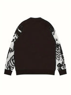 Men's Artistic Graphic Knit Relaxed Fit Streetwear Sweater Pullover