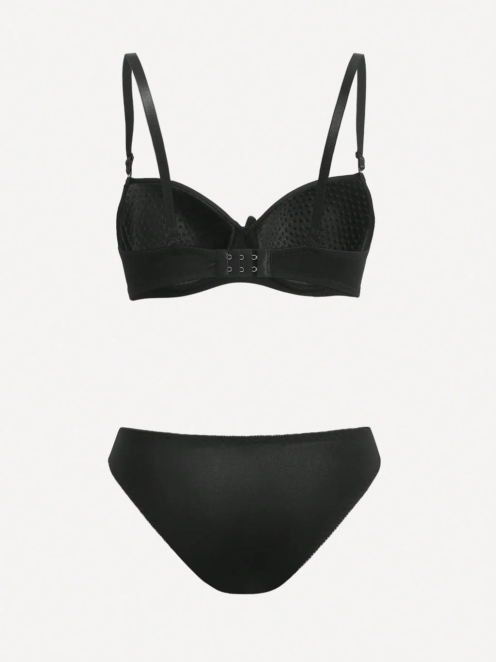 Classic Smooth Contour Push-Up Bra and Panty Set with Contrasting Trim