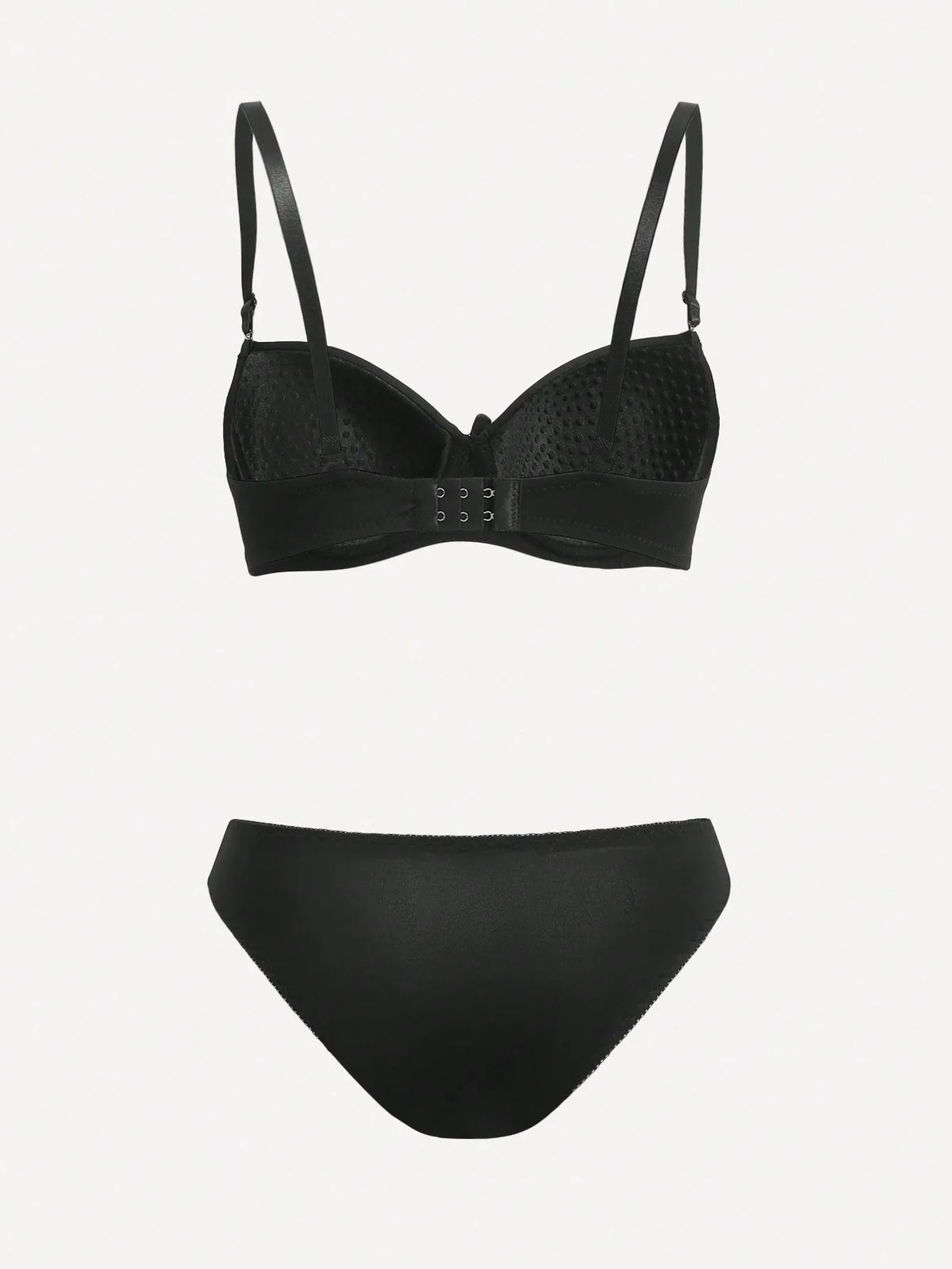 Classic Smooth Contour Push-Up Bra and Panty Set with Contrasting Trim