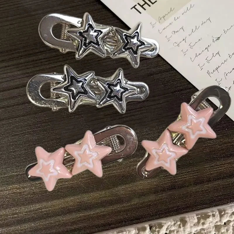 Y2K Star Hair Clip Set Alternative Streetwear Statement Accessories