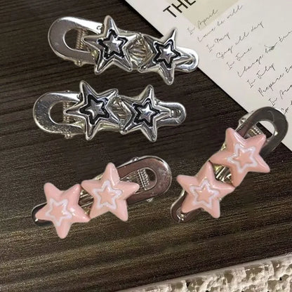 Y2K Star Hair Clip Set Alternative Streetwear Statement Accessories