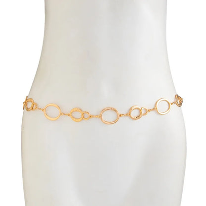Retro Oval Link Waist Chain for Punk Grunge and Alternative Styling