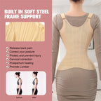 U-Shaped Underbust Waist Cincher with Wide Straps and Front Hook Closure