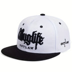 Embroidered Flat Brim Snapback Cap Adjustable Urban Streetwear Baseball Fashion Hat
