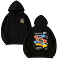 Retro Anime Skate Streetwear Hoodie with Manga Graphic Oversized Pullover Design