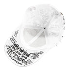 Graffiti Print Baseball Cap Adjustable Curved Brim Urban Streetwear Fashion Hat