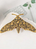 Vintage Moth Hair Clip Gothic Nature Inspired Statement Fashion Accessory