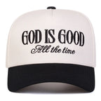 Embroidered Two-Tone Adjustable Baseball Cap with Curved Brim for Contemporary Casual Streetwear Style
