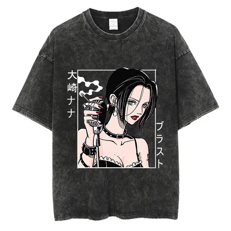 Kawaii Anime Goth Illustration Oversized Alternative Streetwear Graphic Tee