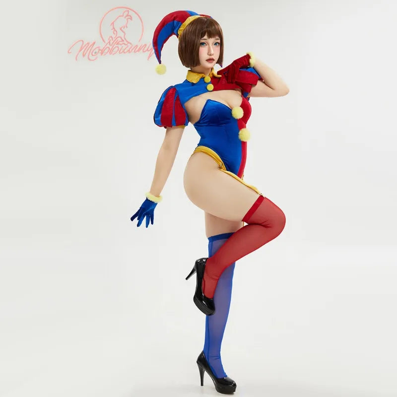 Women's Color Block Performance-Inspired Costume Set with Mini Skirt, Hat and Coordinated Accessories