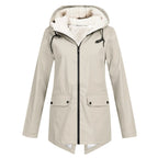 Women's Hooded Plush Lined Zip Jacket with Outdoor Inspired Everyday Comfort Style