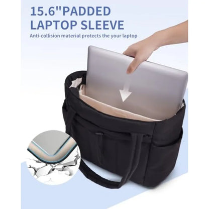 Large Capacity Puffer Tote Bag with Utility Travel Organization
