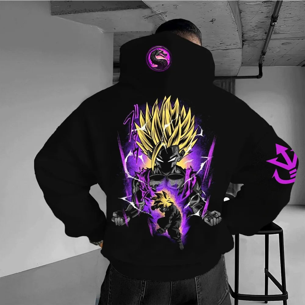 Anime Manga Graphic Hoodie With Dark Fantasy Streetwear Art Aesthetic