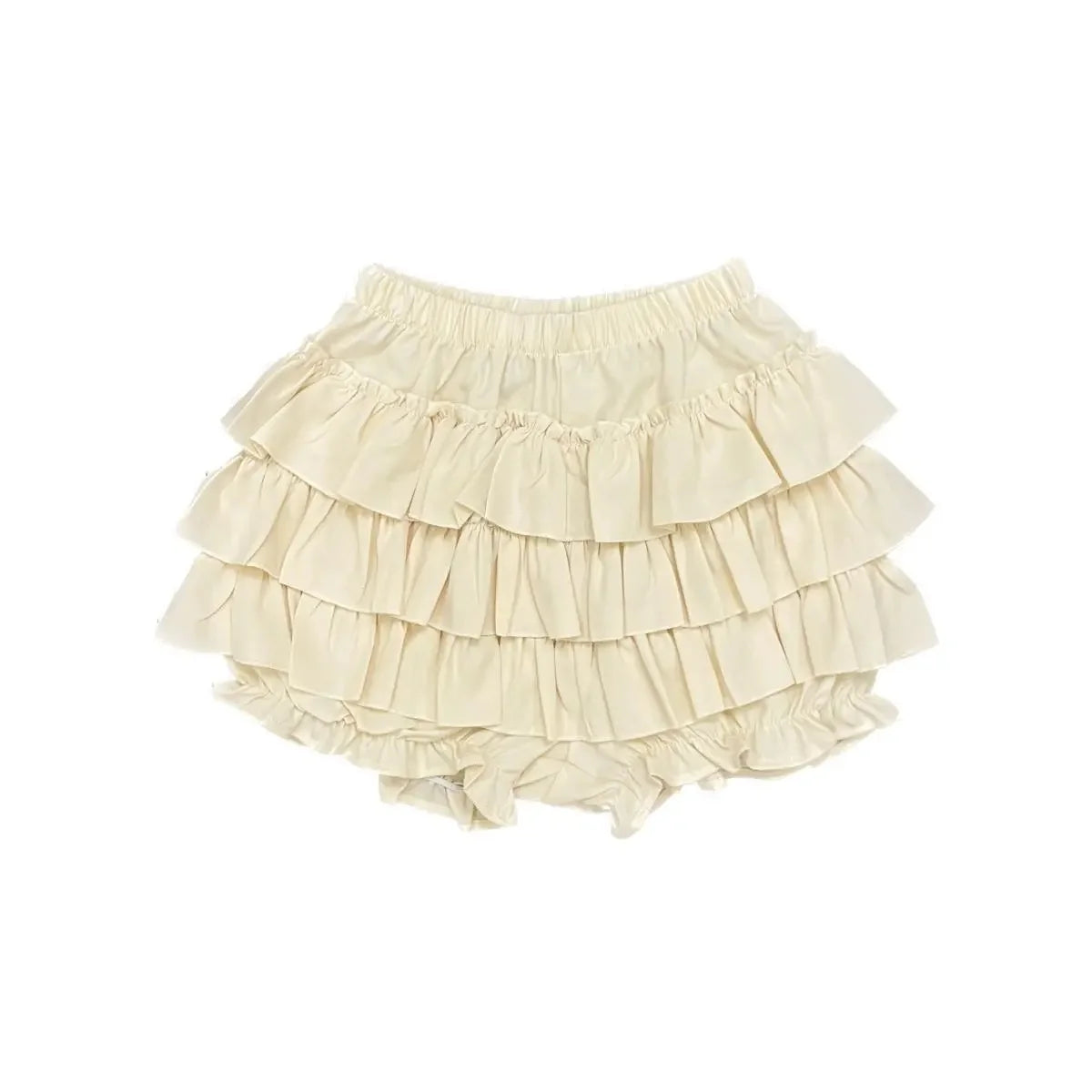 Tiered Ruffle Mini Skirt with Elastic Waist Balletcore Streetwear Silhouette