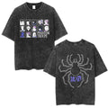 Anime Goth Spider Emblem Oversized Vintage Streetwear Graphic T-Shirt