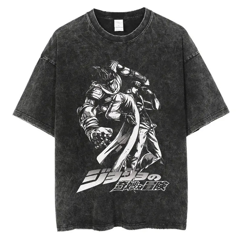 Dark Anime Goth Warrior Graphic Oversized Vintage Streetwear T-Shirt