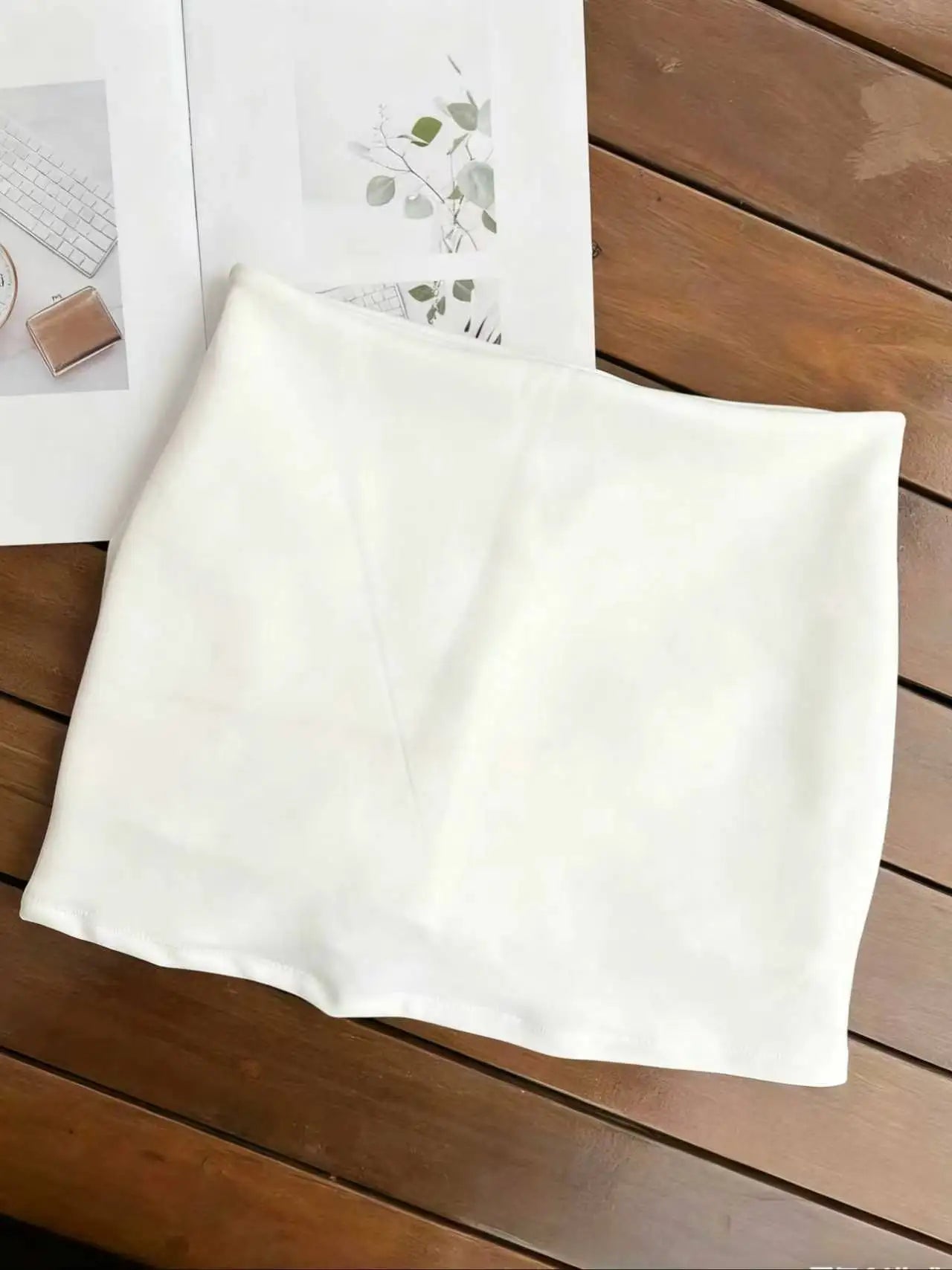 High Waist Pleated Mini Skirt with Metallic Accent A-Line Structure