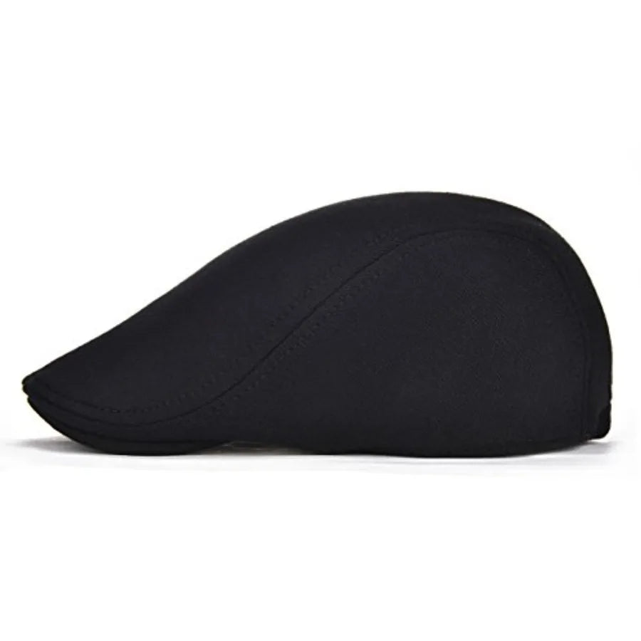 Classic Cotton Ivy Flat Cap Minimalist Driving Hat for Everyday Wear