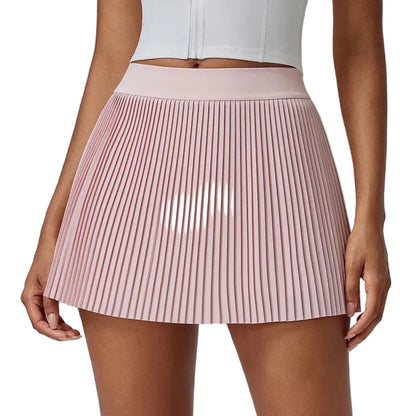 High Waist Pleated Tennis Skirt with Lightweight Athletic Streetwear Styling