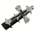 Gothic Cross Duckbill Hair Clip Punk Inspired Statement Hairstyle Accessory