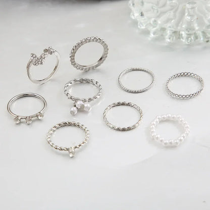 Vintage Butterfly and Floral Ring Set for Y2K Fairy Grunge Styling
