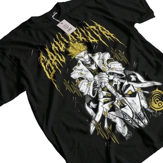 Dark Anime Goth Distressed Oversized Graphic Streetwear Shirt