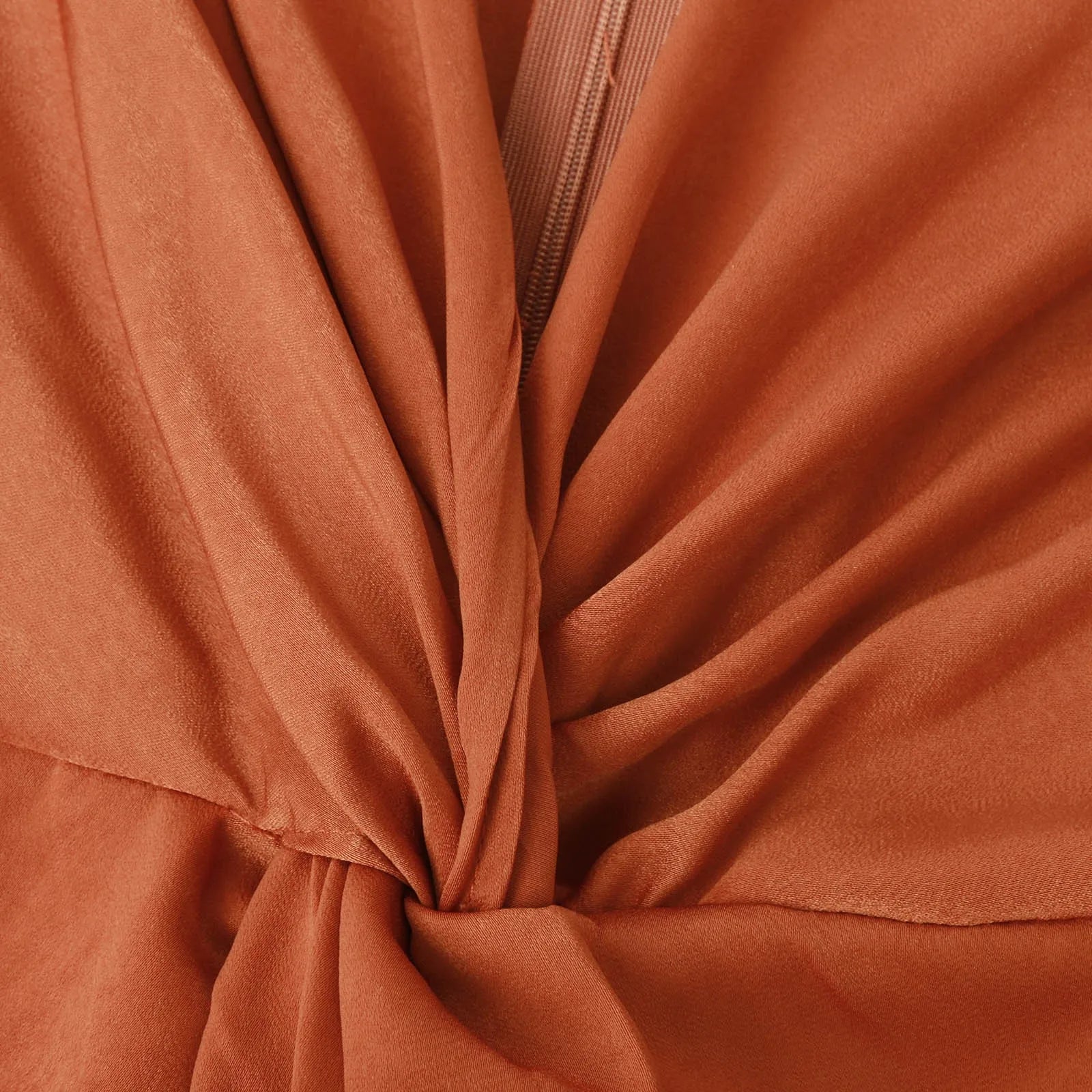 Sleeveless Pleated Maxi Dress with Deep V-Neck and Side Slit Design
