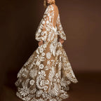 Ornate Embroidered Gothic Luxe Alternative Evening Gown