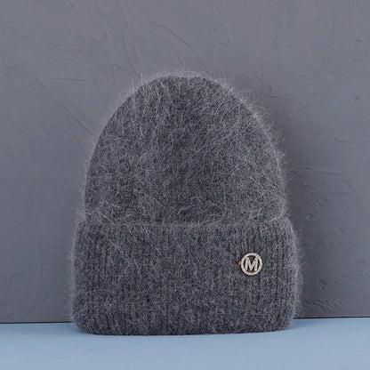 Soft Rabbit Fur Knit Beanie for Everyday Casual Outdoor Winter Fashion and Comfort Style