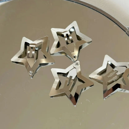 Y2K Star Hair Clip Set Celestial Statement Alternative Fashion Accessories