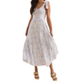 Spaghetti Strap Tiered Maxi Dress with Flowing Contemporary Silhouette