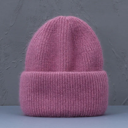 Soft Rabbit Fur Knit Beanie for Everyday Casual Outdoor Winter Fashion and Comfort Style