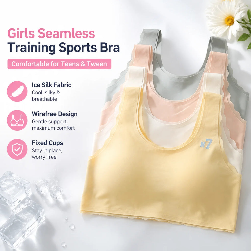 Seamless Wire-Free Lounge Bralette with Wide Straps and Scoop Neckline