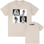 Vintage Portrait Graphic Cotton Streetwear T-Shirt with Artistic Collage Design