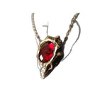 Crimson Eye Pendant Necklace for Dark Fantasy Gothic Alternative Styling
