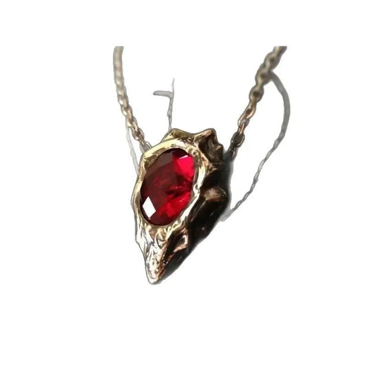 Crimson Eye Pendant Necklace for Dark Fantasy Gothic Alternative Styling