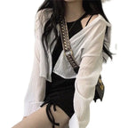 Ruched Gothic Mini Dress with Dark Anime Streetwear Aesthetic