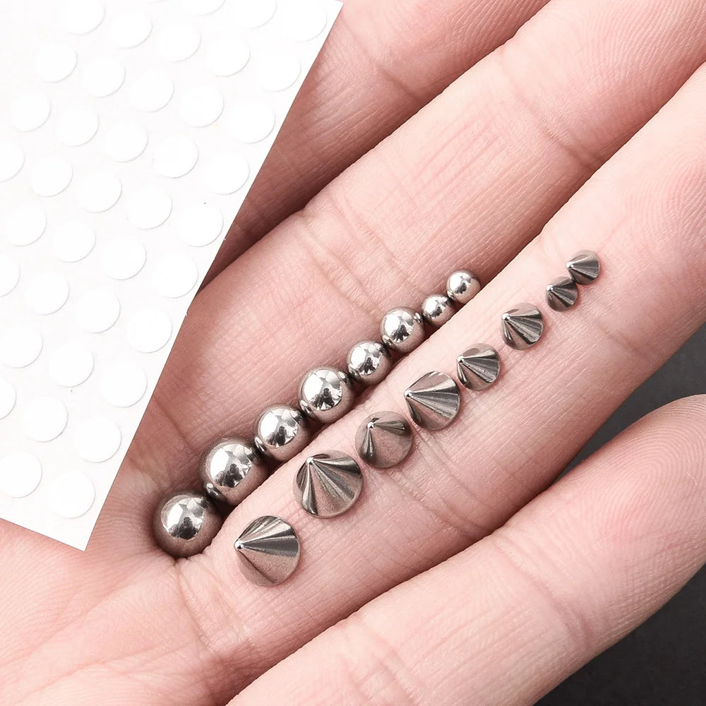Reusable Faux Piercing Stud Sticker Set for Punk Alternative Styling