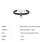 Vintage Heart Choker Necklace with Floral Detail for Gothic Fashion