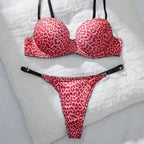 Colorful Floral Embroidery Longline Corset Bra and Panty Set