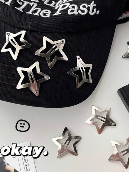 Celestial Star Hair Clip Set Y2K Alternative Statement Accessories Collection