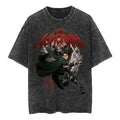 Anime-Inspired Manga Warrior Graphic Oversized Vintage Streetwear Casual T-Shirt