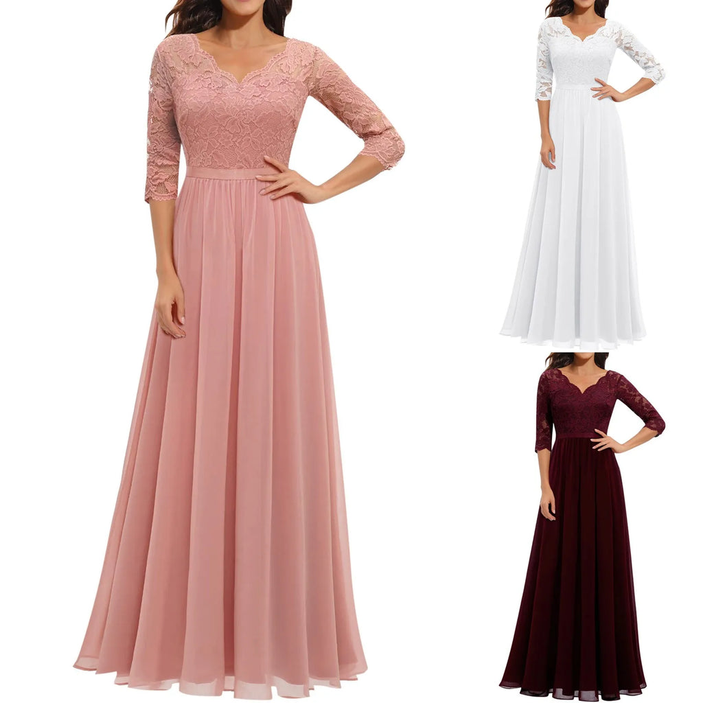 Flowing Long Sleeve Maxi Dress With Defined Waist Silhouette