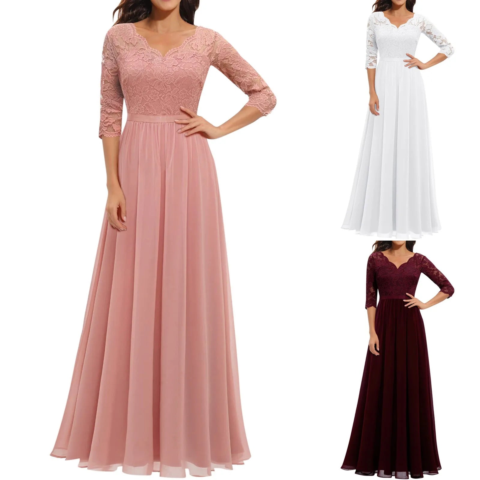 Flowing Long Sleeve Maxi Dress With Defined Waist Silhouette
