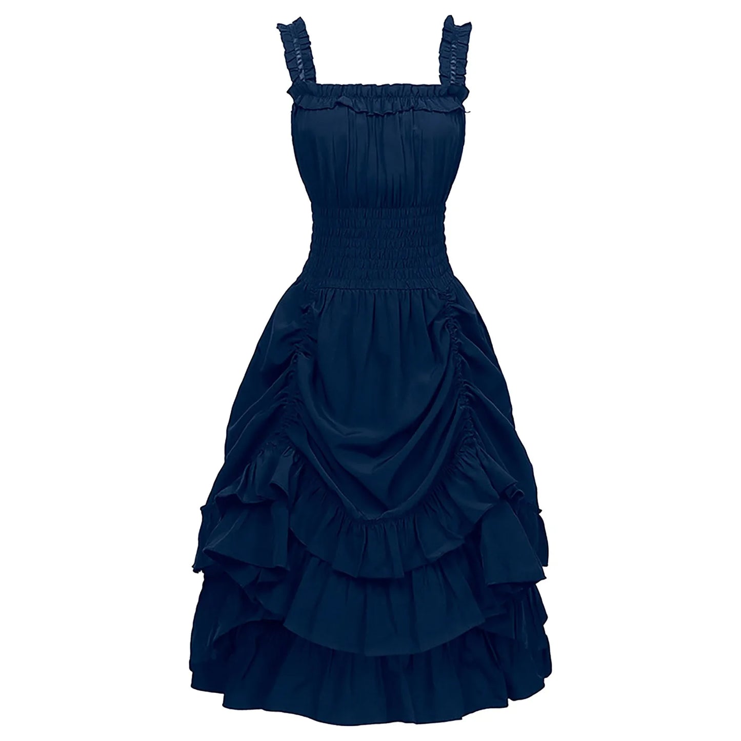 Layered Ruffle Gothic Mini Dress with Coquette Alternative Fashion Aesthetic