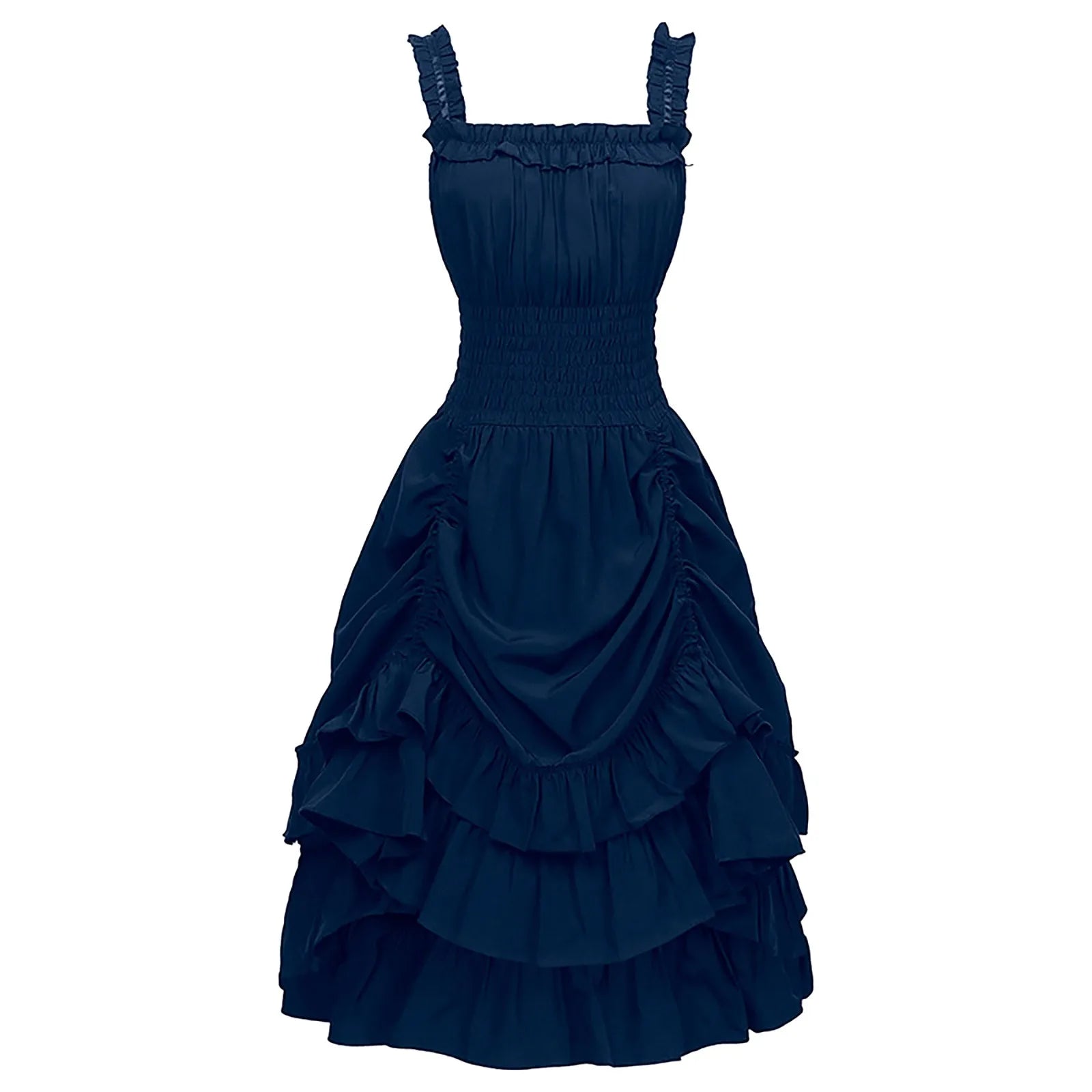 Layered Ruffle Gothic Mini Dress with Coquette Alternative Fashion Aesthetic