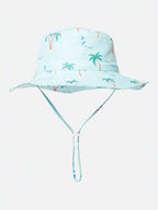 Adjustable Bucket Sun Hat with Chin Strap and Wide Brim for Outdoor Summer Adventures