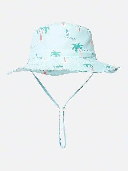 Adjustable Bucket Sun Hat with Chin Strap and Wide Brim for Outdoor Summer Adventures